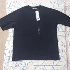 新品　ユニクロUエアリズムコットンオーバーサイズボーダーTシャツ Lサイズ