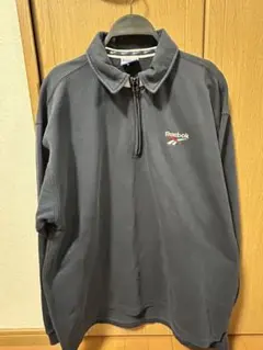 Reebok/ハーフジップスウェット/襟付き/ネイビー