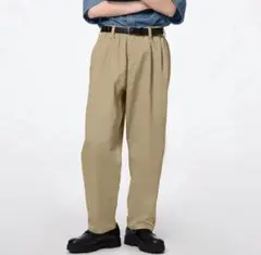 GU チノキャロットパンツ メンズXS ベージュ ワイドパンツ