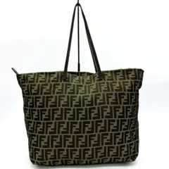 FENDI】ハンドバッグ ズッカ柄 キャンバス シルバー金具 A4 - メルカリ