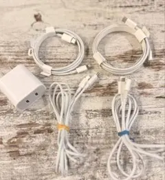 【未使用】ライトニングケーブル4本×充電器セット100cm×2、95cm×2