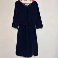 ICB Utilism ラップ風ワンピース ネイビー 永島優美アナ着用42 XL
