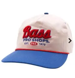 激レア　Bass Pro Shops キャップ クリーム/ブルー 激レア Bass Pro Shops キャップ クリーム/ブルー - メルカリ