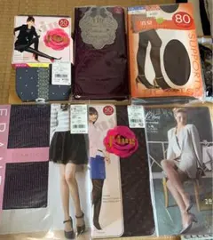 タイツセット（ダークブルー・パープル・ブラック・ベージュ）