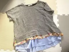 【SHOO・LA・RUE 】リブ編み半袖Tシャツ　M