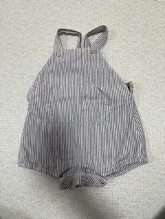 H&M ストライプ柄ロンパース オーバーオール