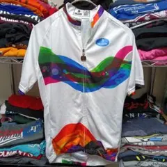 E.サイクリングシャツМ海外製トレーニング白ホワイトtシャツUSA直輸入ユニセのサムネイル