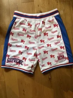 Supreme ショートパンツ マルーン/ホワイト - メルカリ