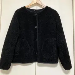 ユニクロ　ボアフリースクルーネックカーディガン　Lサイズ