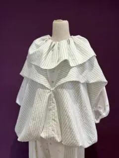 マメクロゴウチ リネンミックス オンブチェック セーラーカラー