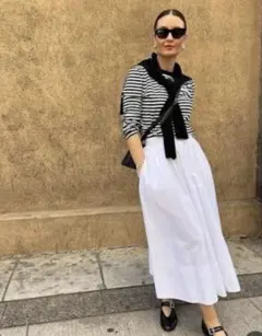 LAUREN RALPH LAUREN PETITEボーダートップスP/S（S）