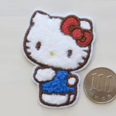 ふわふわ サンリオ ハローキティ アイロン ワッペン アップリケ パイル4096