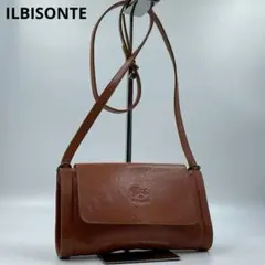 未使用に近い✨　ILBISONTE 　ショルダーバッグ　レザー　ブラウン