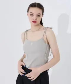 パッド付き 肩リボンキャミソール TINA：JOJUN