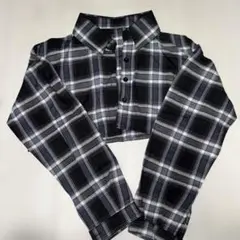 SHEIN チェック柄 オフショルダー 長袖トップス M - メルカリ