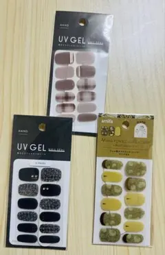 UVジェルネイルシール 12ピース入り3個セット