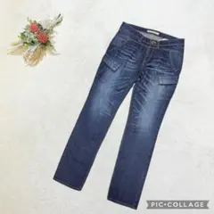 新品タグ付き RACY RADIANT【M-L】デニムパンツ ストレート 日本製