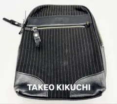 ほ*よ様 n1359 TAKEO KIKUCHI ボディバッグ ストライプ ブラのサムネイル