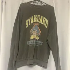 ダークグレー 長袖トレーナー