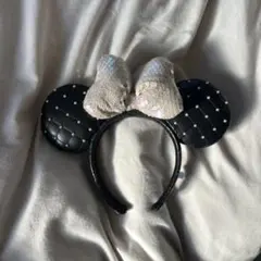 ディズニー ミニーカチューシャ キルティング生地 黒