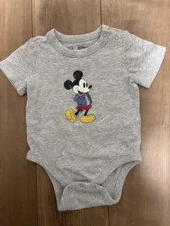 GAP Disney ミッキーマウスロンパース 半袖 グレー