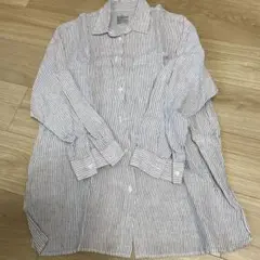 【レディース】 ストライプ長袖シャツ Mサイズ