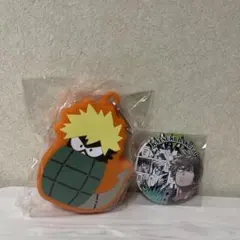 ヒロアカ　爆豪勝己　シリコンポーチ　缶バッジ