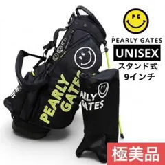 超美品　パーリーゲイツ　ニコちゃんスタンド式　キャディバッグ　正規品識別タグ付き PEARLY GATES（パーリーゲイツ） ゴルフ 「PEARLY GATES」NICO 合皮