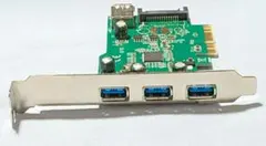 【超美品】USB3.0×4ポート 増設インターフェースカード