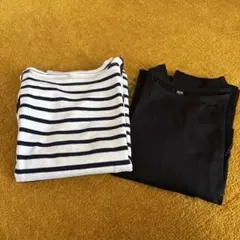 無印良品、ユニクロトップス2枚セット
