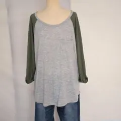レディース　ラグランTシャツ（七分袖）　【DIVIDED by H&M】