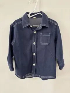 デニム風シャツ　上着　ベビー　キッズ　80サイズ