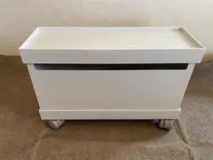 無印良品　スチールタップ収納箱フラップ式・ホワイトグレー　台車、蓋付き