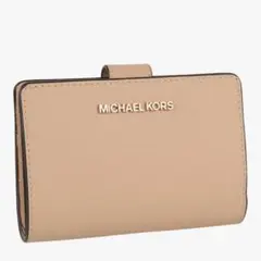 新品 MICHAEL KORS 二つ折り財布 ベージュ JET SET