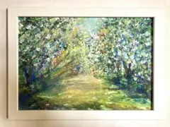 桜 パステル画 額、マット付き 風景画 原画 絵画 春 - メルカリ