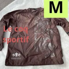 ルコックスポルティフ 薄手　茶色　ゴルフ ジャケットV首　M