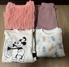 95 100 女の子　無地　長袖　長ズボン　トレーナー　保育園着　秋冬服