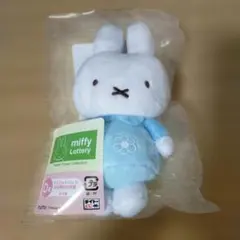 ミッフィー D賞 ブルー マスコットバッジ お花柄のお洋服 青