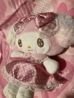 マイメロディ ぬいぐるみ キーチェーンマスコットドット柄