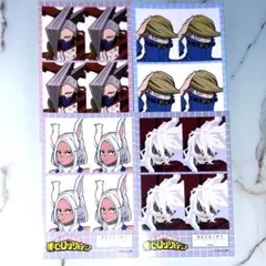 僕のヒーローアカデミア　証明写真風ステッカー　4枚セット