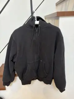 90s BASIC EDITIONS裏サーマル ペイント加工 スウェットパーカー 