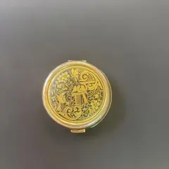 朱肉入れ 24KGP 金メッキ 彫刻模様 丸型 小物入れ ヴィンテージ - メルカリ