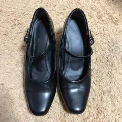 Romeo Valentino 黒パンプス24.5cmEEE