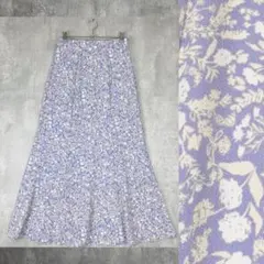 ♪スナイデル　SNIDEL　ロング　フレア　スカート　ラベンダー　花柄　紫