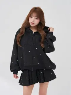 ダーリッチ DDロゴビジュースウェットセットアップ ブラック 黒