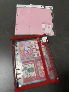 オールハローキティダイカットステッカーコンプリートセットバインダー、リフィル付き