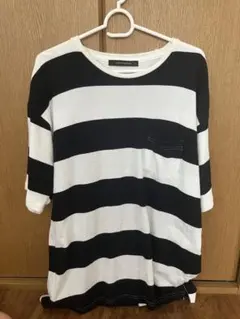 VENCE EXCHANGE 黒白ストライプ Tシャツ L