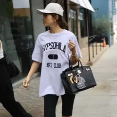 最終価格GYPSOHILA ART CLUB ライトグレーTシャツ Fサイズ