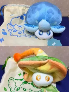 原神　プカプカ 水キノコン 草キノコン ぬいぐるみ 2点まとめ