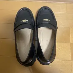 COACH ブラックレザー ローファー